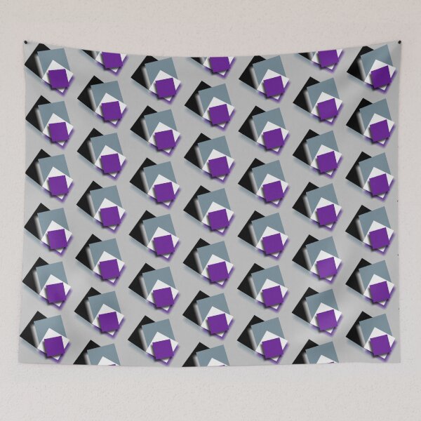 Item preview, Ace Asexual Pride Flag Squares (Black, Gray, White, Purple) designed and sold by Day10Machine.