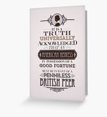 The Loaded American Heiress Greeting Card