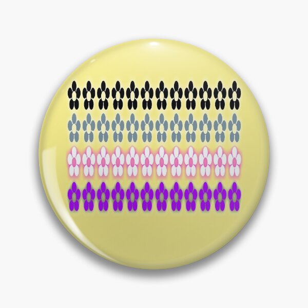 Item preview, Asexual Pride Ace Flag Flowers (Black, Grey, White, Purple) designed and sold by Day10Machine.