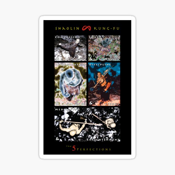 Shaolin Monks - The Five Perfections Sticker