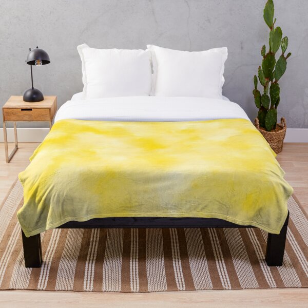 Yellow Powder Blast Pattern Throw Blanket