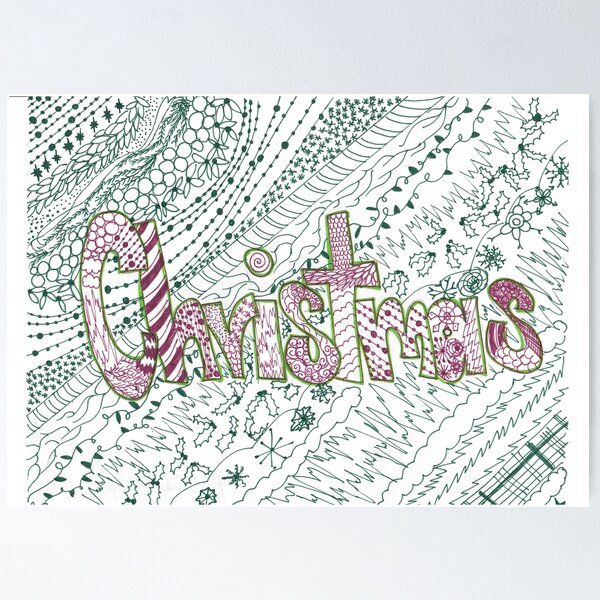 Item preview, Christmas Zentangle  designed and sold by Rusyrusrus.