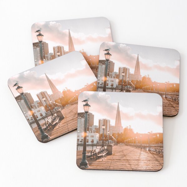 Item preview, San Francisco Transamerica Pyramid Sunset at Pier 7 Ferry Building designed and sold by glimpsesTglass.