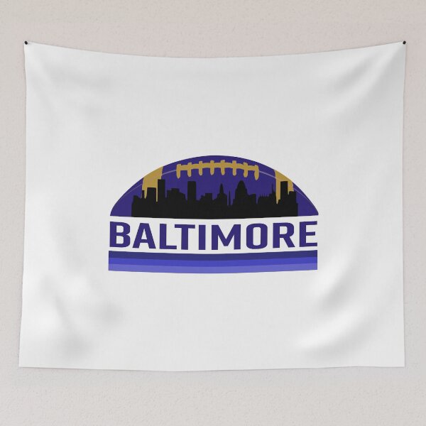 Item preview, Vintage Retro Baltimore Football Skyline designed and sold by ArtistThara.