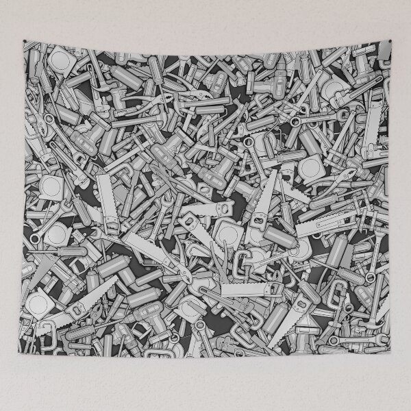 Item preview, Toolbox DIY Tools Pattern designed and sold by GrandeDuc.