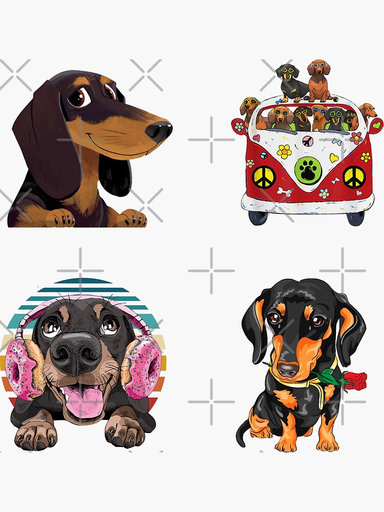 Cute Dachshunds Funny Sausage Dog Lover Wiener Dog Mom Gift Bundle Pack by KostaGe