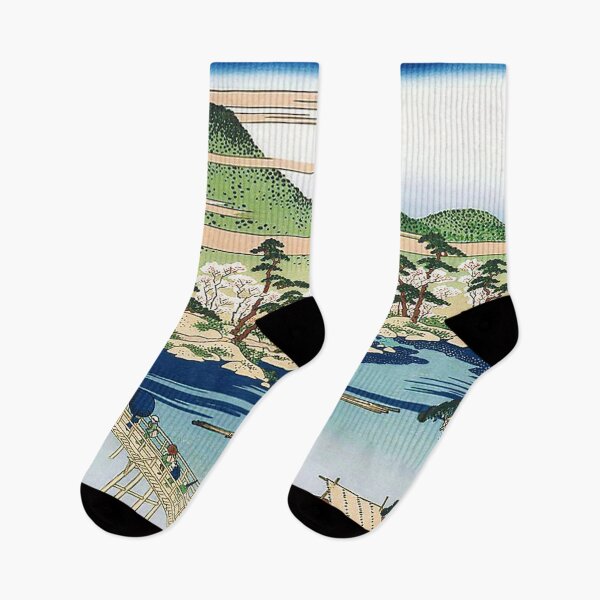 Item preview, Togetsu Bridge at Arashiyama in Yamashiro Province by Katsushika Hokusai designed and sold by Takeda-art.