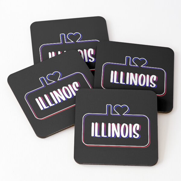 Item preview, I Love Illinois Neon Text designed and sold by RADesigns21.