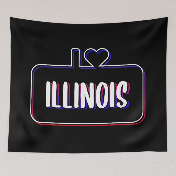 Item preview, I Love Illinois Neon Text designed and sold by RADesigns21.