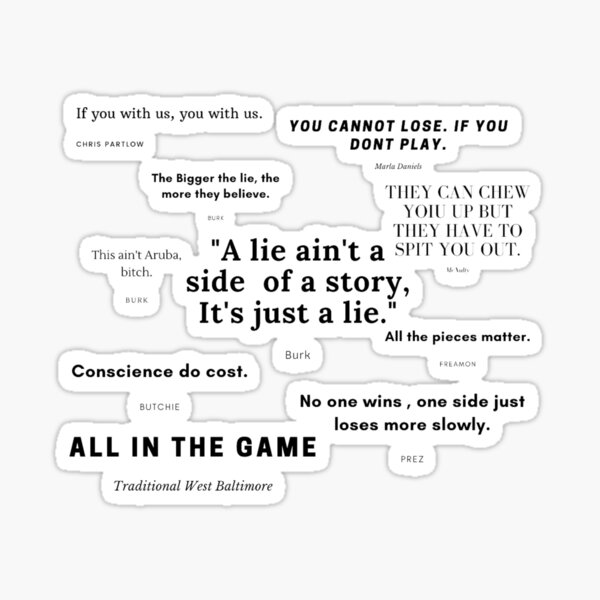 quote the wire Sticker