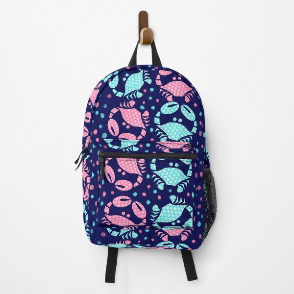 Item preview, Cute Pink And Blue Polka Do Ocean Crabs Pattern designed and sold by PlumGood.