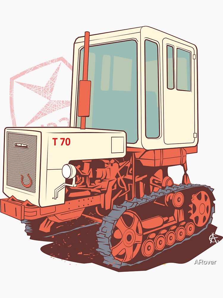 Thumbnail 3 of 3, Sticker, t 70 designed and sold by ARover.