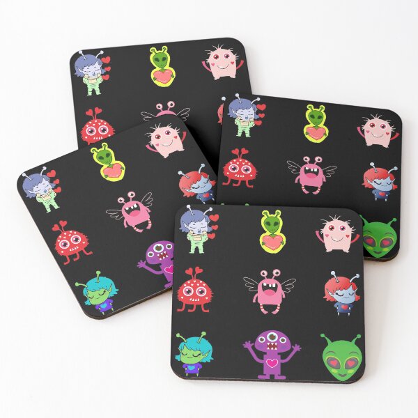 Item preview, Cute Tiny Aliens In Love Sticker Pack, Bee My Valentine 2021, I'm In Love With An Alien designed and sold by Black11Flamingo.