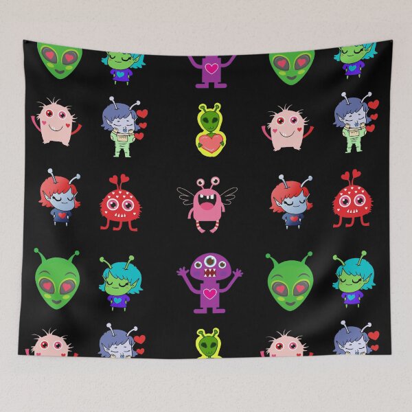 Item preview, Cute Tiny Aliens In Love Sticker Pack, Bee My Valentine 2021, I'm In Love With An Alien designed and sold by Black11Flamingo.