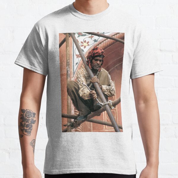 Building scaffolding in Delhi, India Classic T-Shirt