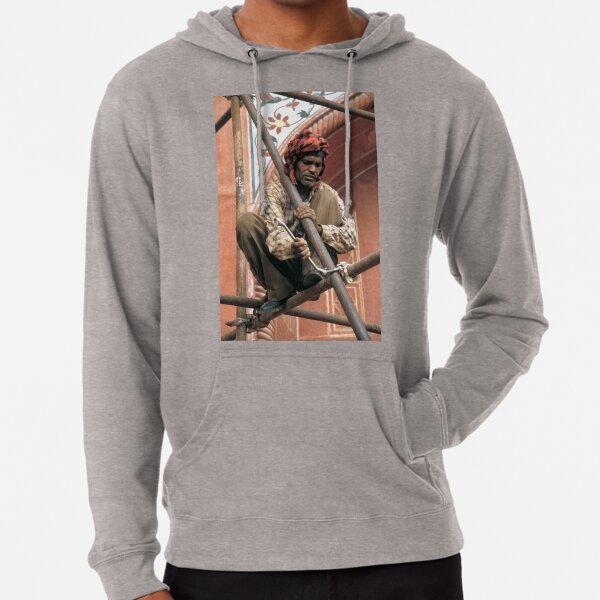 Building scaffolding in Delhi, India Lightweight Hoodie
