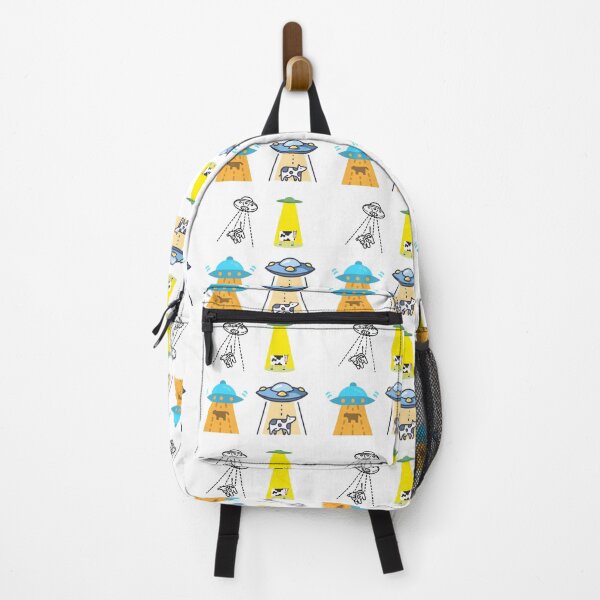 Item preview, Cartoon Unidentified Flying Object Abducting A Cow, Extraterrestrial UFO Sticker Pack designed and sold by Black11Flamingo.