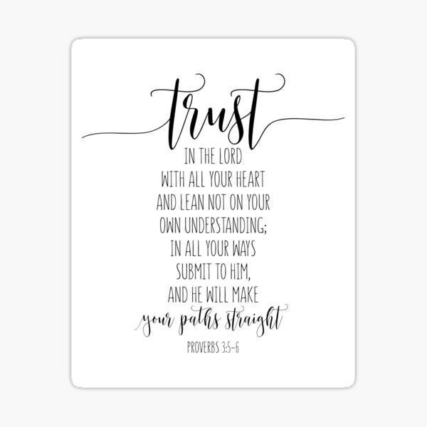 Item preview, Trust In The Lord With All Your Heart, Proverbs 3:5-6, Bible Verse, Scripture Art designed and sold by aenaonartwork.