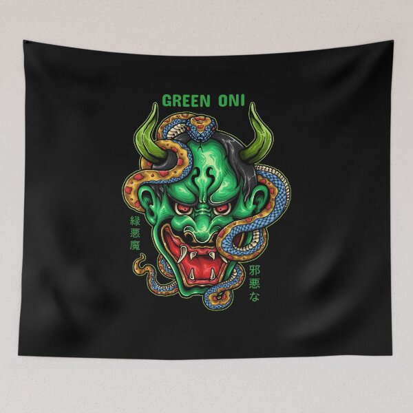 Item preview, Green Oni - Japanese icons designed and sold by ManiaTeec.