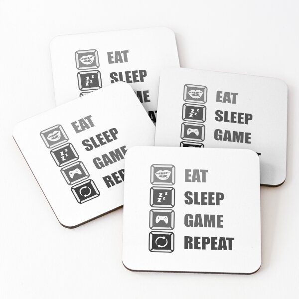 Item preview, Eat Sleep Game Repeat designed and sold by Color Me F*@k!ng Happy.