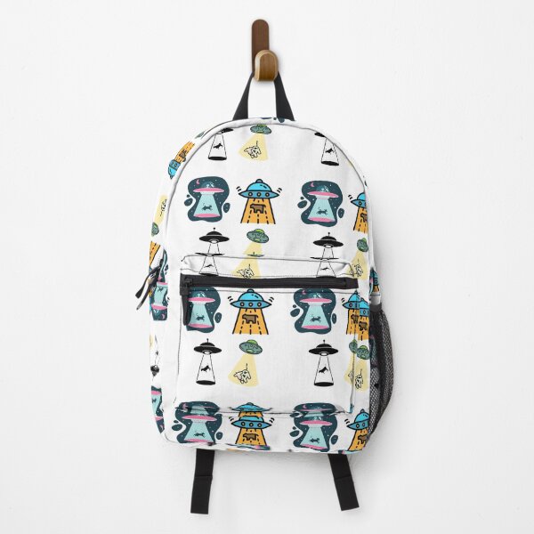 Item preview, Cartoon Unidentified Flying Object Abducting A Cow, Extraterrestrial UFO Sticker Pack designed and sold by Black11Flamingo.