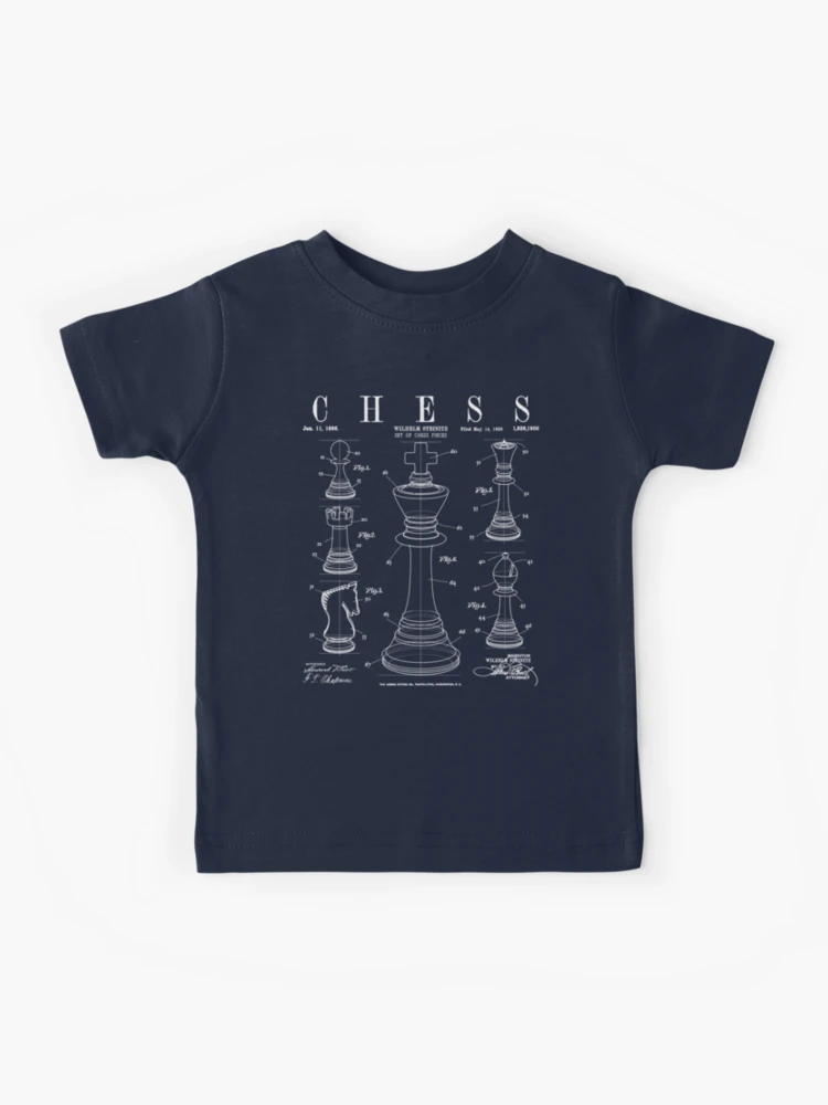 Chess King And Pieces Old Vintage Patent Drawing Print Kids T-Shirt for  Sale by GrandeDuc