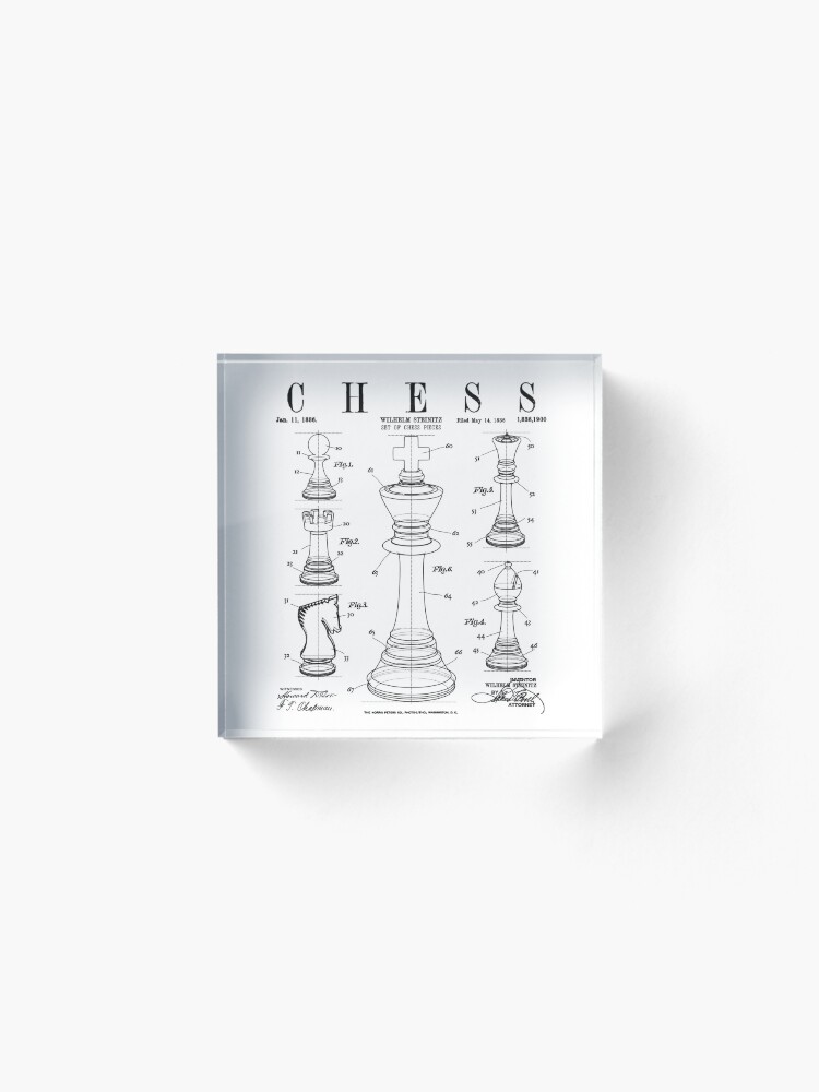 Chess Board Patent Print Chess Master Grand Master Chess 