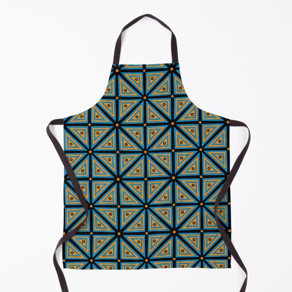 Item preview, Triangle Square Tessellating Pattern Orange Blue Turquoise designed and sold by NoMatterLab.