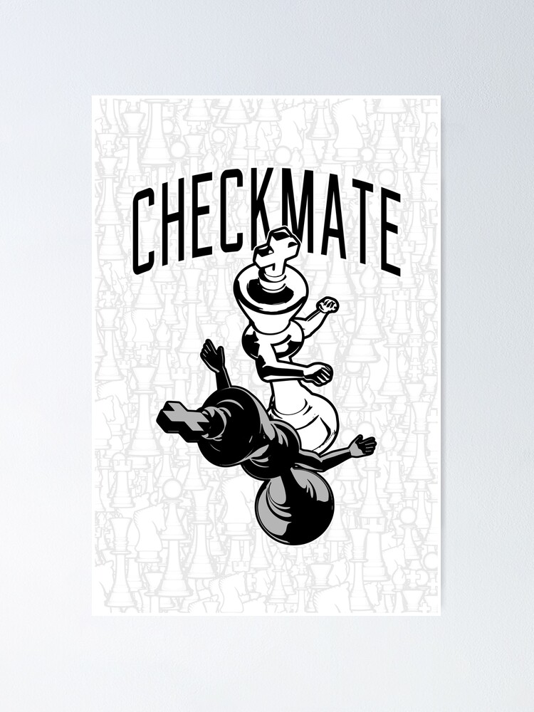 Checkmate University Vintage College Varsity Chess Player | Poster