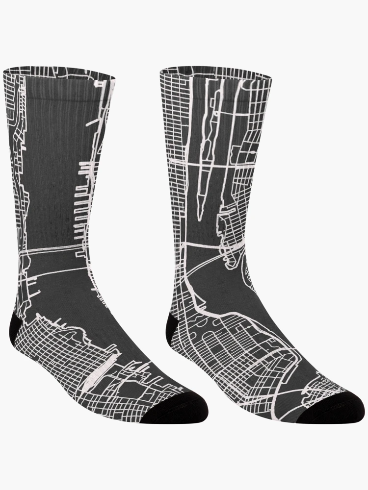 Thumbnail 3 of 5, Socks, New York Map designed and sold by RuumService.