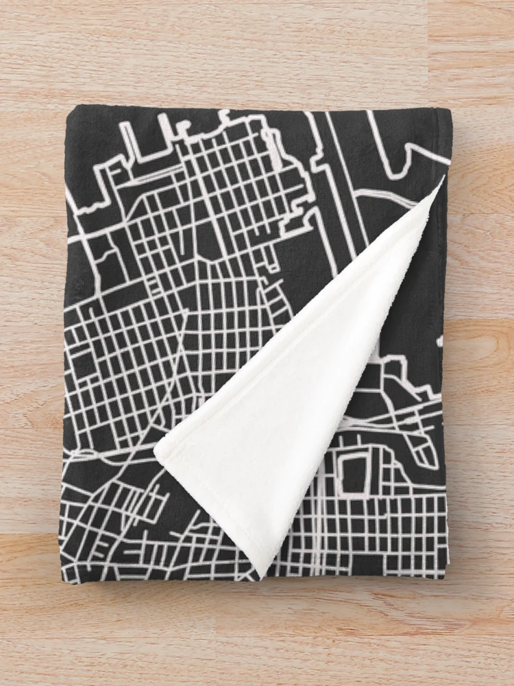 Thumbnail 3 of 6, Throw Blanket, New York Map designed and sold by RuumService.