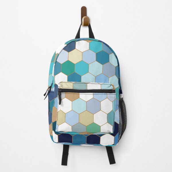 Item preview, Ocean Depths Blue Hexagon Mosaic Gradient designed and sold by Karin Taylor.