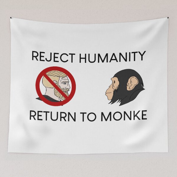 Item preview, Reject Humanity Return to Monke designed and sold by UncleApo.