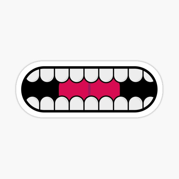 "Cartoon Mouth" Sticker by JacobTyler Redbubble