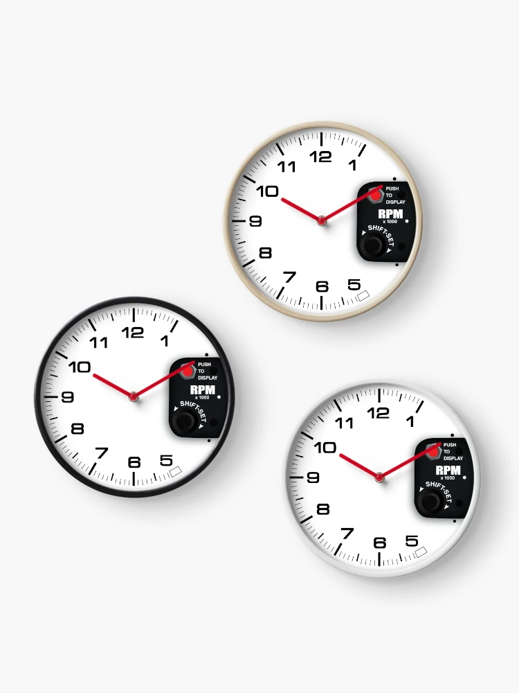 Thumbnail 3 of 4, Clock, Drag Racing Tachometer designed and sold by SemiSlicks.