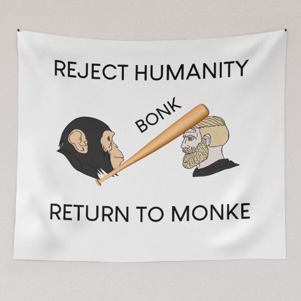 Item preview, Reject Humanity Return to Monke Bonk designed and sold by UncleApo.