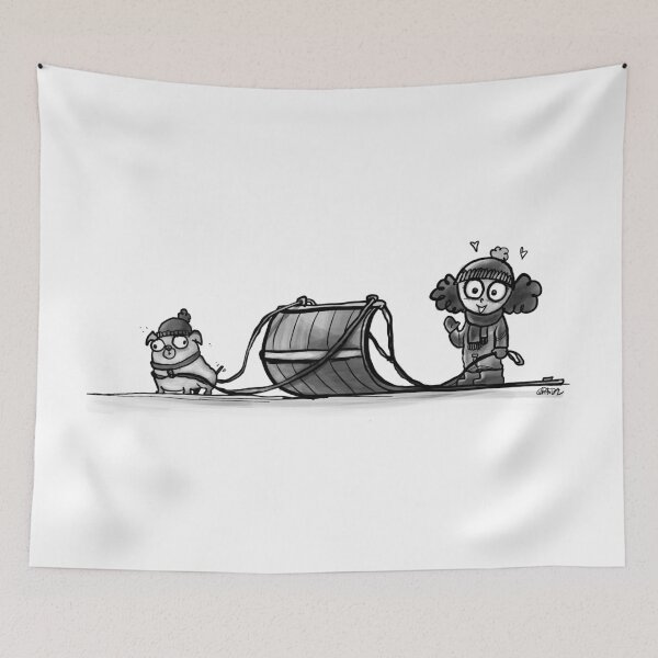 Item preview, Toboggan Pug Pals designed and sold by Grasdal.