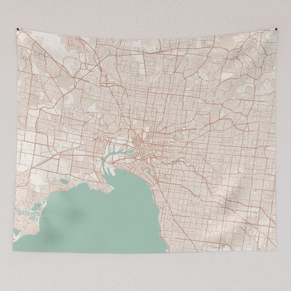 Item preview, Melbourne, Australia Map (Theme 2) designed and sold by Mapnify.