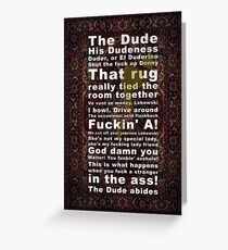 Lebowski Greeting Card
