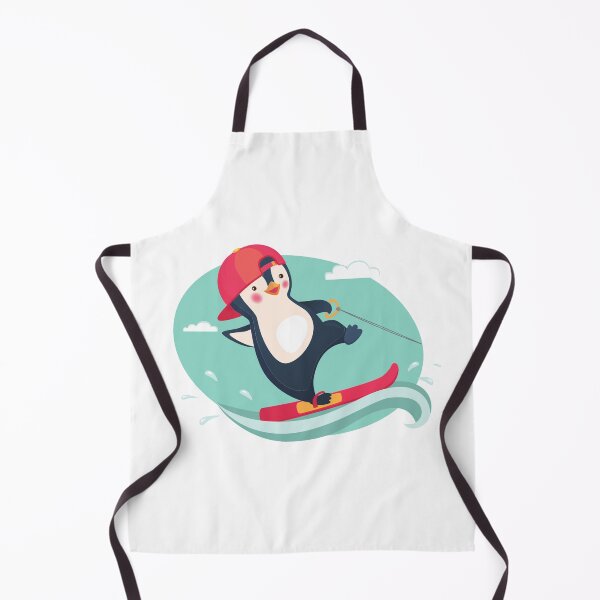 Item preview, Cute Penguin Water Skiing Adventure Sports Waterboarding designed and sold by treasure-crafts.
