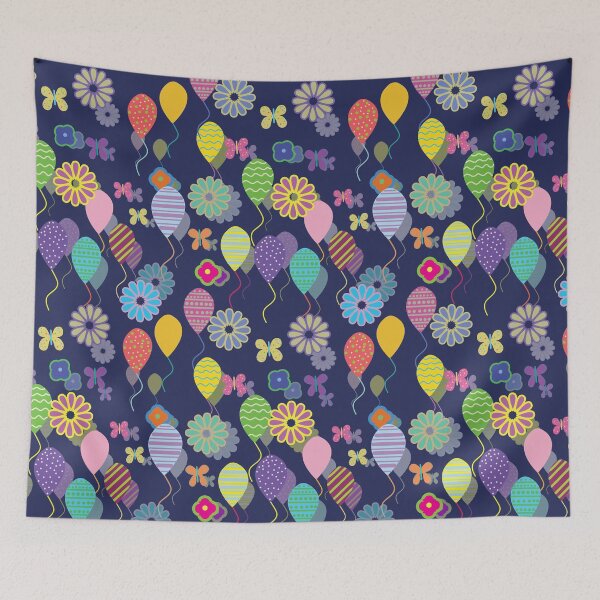 Item preview, butterflies and flowers at the night party  designed and sold by tulipdesign.