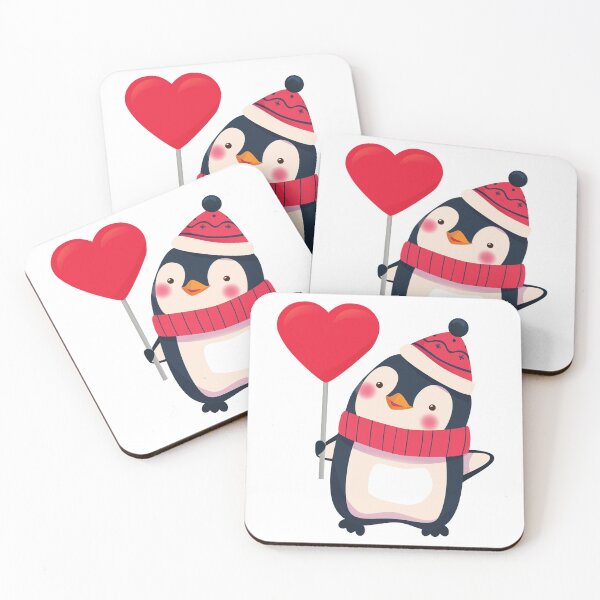 Item preview, Romantic Penguin Heart Winter Love designed and sold by treasure-crafts.