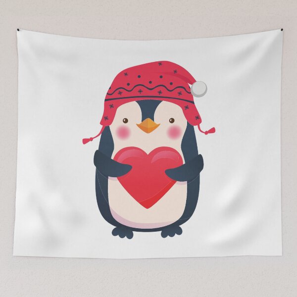 Item preview, Romantic Penguin Heart Winter Love designed and sold by treasure-crafts.