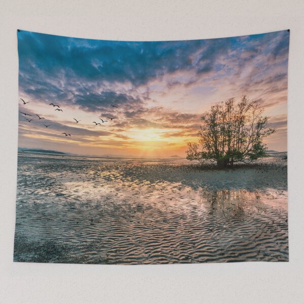 Item preview, Dawn over the mudflats and mangrove tree, Phang Nga Bay, Phuket, Thailand designed and sold by Kevin Hellon.