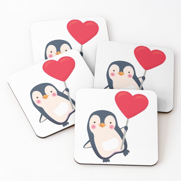 Item preview, Romantic Penguin Heart Winter Love designed and sold by treasure-crafts.