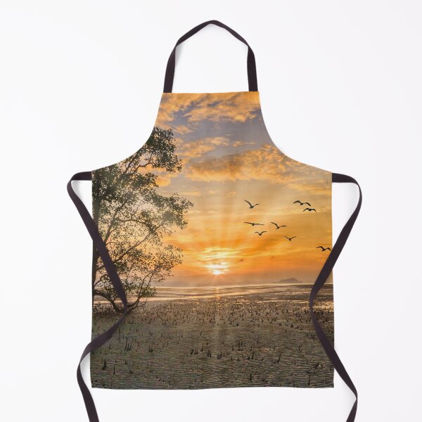 Item preview, Sunrise with sunrays and flock of birds at sunrise designed and sold by Kevin Hellon.