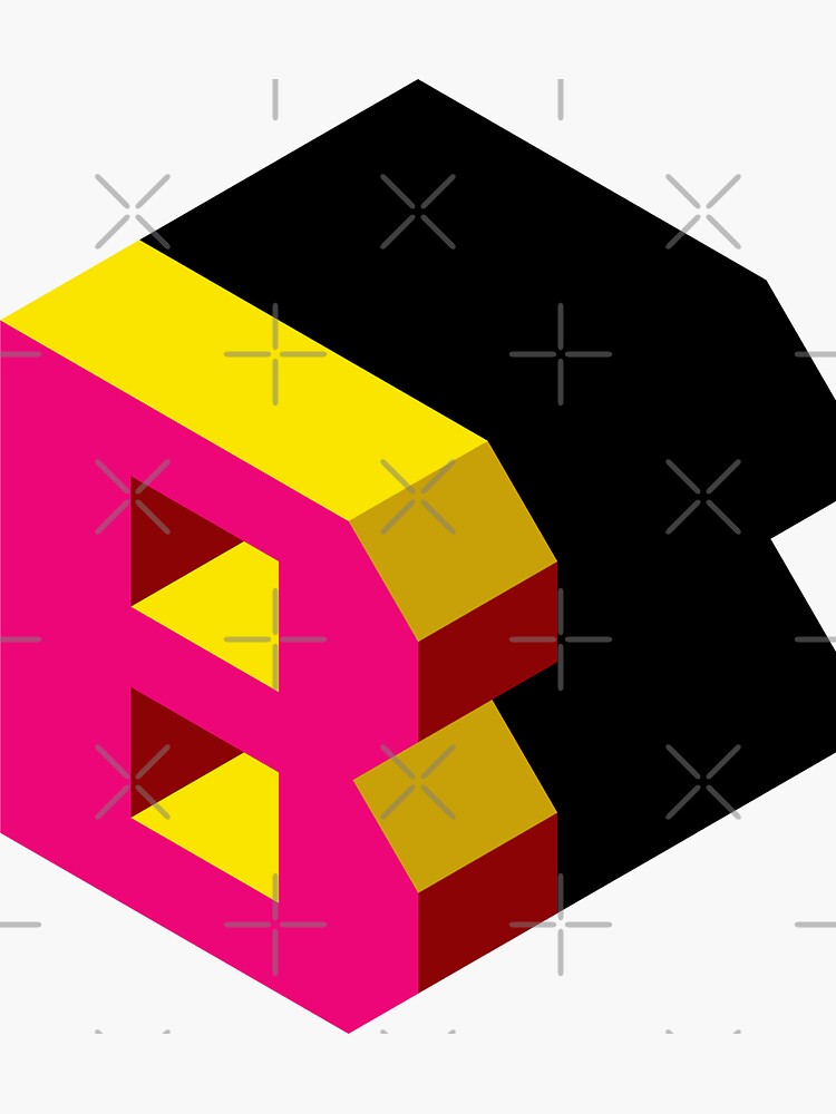 "Letter B Isometric Graphic" Sticker By Garaga | Redbubble