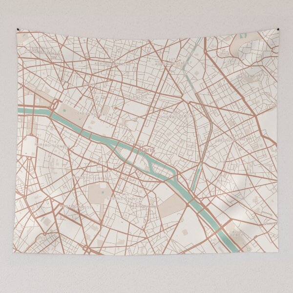 Item preview, Paris, France Map (Theme 2) designed and sold by Mapnify.