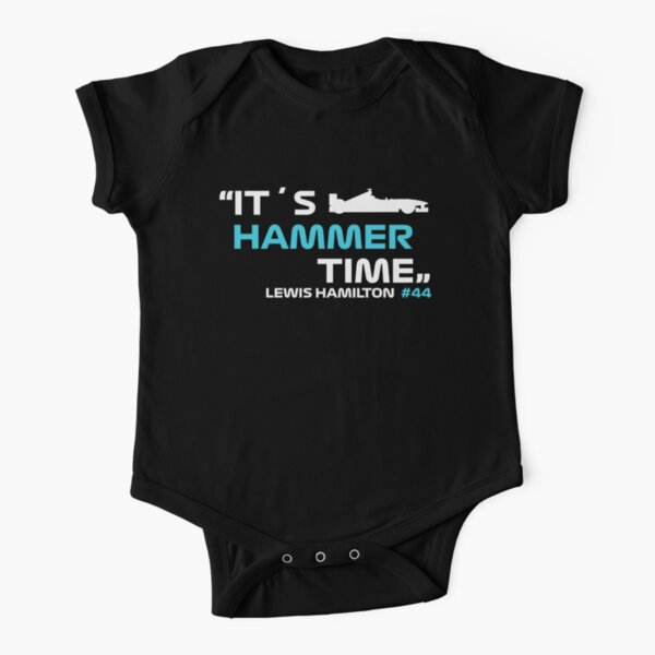 It´s Hammer Time #44 Lewis Hamilton Formula 1 Short Sleeve Baby One-Piece