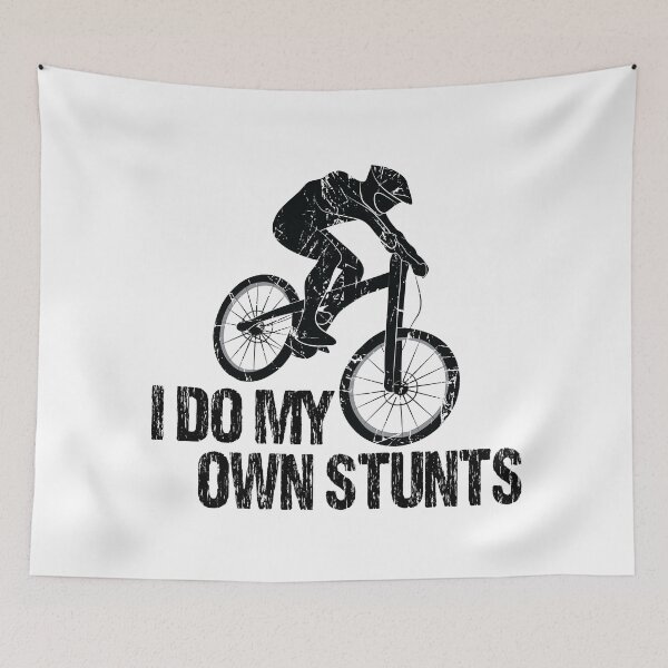 Item preview, I Do My Own Stunts Downhill Bike Vintage designed and sold by TheInkElephant.